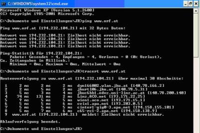 windows ping/tracert